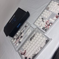 Womier PBT 130 Keys Custom White Japanese Keycaps Fits 60/65/75/100 Percent picture