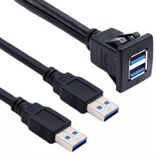 USB 3.0 extension cable for dashboard, car, boat, motorcycle installation picture