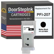 DoorStepInk Compatible Ink Cartridges For Canon PFI-207 Matte Black 300ml-USA picture