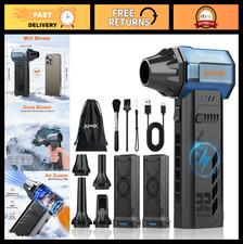 High-Power Air Duster 250000RPM - Mini Blower with 2 Replaceable Batteries, 3-Ge picture