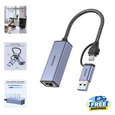 Compact USB C to RJ45 Ethernet Adapter - 1000Mbps for Stable Connectivity picture