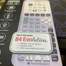 Graphing Calculator TI-84 Evo Lavender USB C Charging Python Programming picture