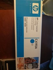 HP Genuine OEM C4192A Toner Cartridge - Cyan - ( Very Old but Never Use) picture