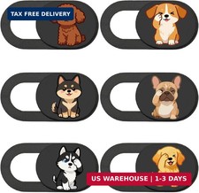 6Pcs 6 Styles Laptop Camera Cover Slide Dog 0.04 Inch Ultra Thin Webcam Cover Cu picture