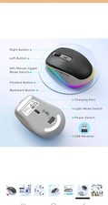 - Peious Black Backlit Wireless Mouse with Jiggler Mode (SEYC-JY203) purple picture