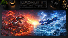 Pokemon Gengar Eevee XXL Mousepad Gaming Desk Mat pikachu charizard lucario picture