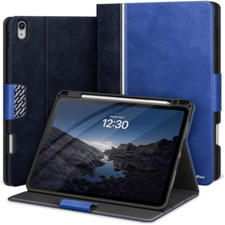 KingBlanc Case for iPad Air 13-inch Case Vegan Leather, Blue, NWT picture