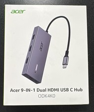 Acer 9-in-1 USB-C Hub Dual HDMI Docking Station ODK4K0 SD microSD PD picture