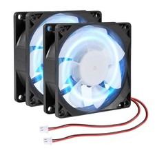 DORHEA 2Pcs 80mm/3.15inch for DC Fan 5V Computer Case Fan 80x80x25mm 2Pin 8025 B picture
