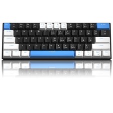 60% Mechanical Gaming Keyboard,White Black Blue Keycaps Gaming Keyboard with Lin picture