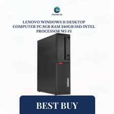 Lenovo Windows 11 Desktop Computer PC 8GB RAM 240GB SSD Intel Processor Wi-Fi picture