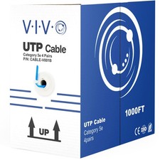 1,000ft Bulk Cat5e Wire, Ethernet Cable, 24 Pull Box, Network, Blue, CABLE-V001B picture