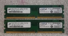 Micron Crucial 2gb DDR2 PC2-4200U-444-12-ZZ 533 CL4 Desktop Memory Kit 2 x 1GB  picture