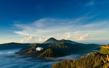 Landscape photography nature sea water volcano indonesia Custom Gaming Mat Desk picture