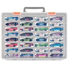 Toy Car Storage Organizer: 32 Foam Slots 1/64 Display Case for Hot Wheels/ fo... picture