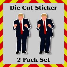 2-Pack, Dancing Trump Stickers, Vinyl Contour-Cut Decals, Holographic or Gloss picture