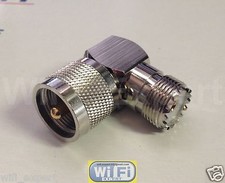 1 x UHF male to female right angle elbow RF adapter PL-259 SO-239 ships from USA picture