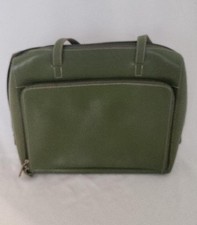 Lodis Leather Laptop Bag Case Olive Green Business Travel Briefcase Tote Career picture