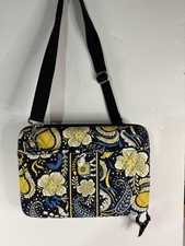 Vera Bradley Ellie Blue Hard Shell Case Kindle iPad Tablet Crossbody Strap picture