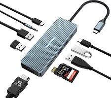 9 in 1 USB C Hub, Comprehensive USB C Adapter Featuring 4K HDMI, 2 x USB 3.0 Por picture