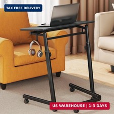 Rolling Laptop Standing Desk with Tilt Top, Height Adjustable Couch Desk picture