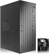 Stylish Black MATX Micro ATX Case for Gaming and Office Use - Compact Size picture