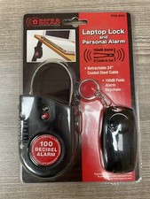 SAFE & SOUND Laptop Lock w/ Alarm + Personal Panic Alarm Keychain 100dB picture