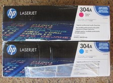 GENUINE HP LASERJET  304A MAGENTA + CYAN TONER #CC531A CC533A NIB  picture