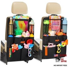 Upgraded Car Seat Organizer with 11 2pcs Black - Car Organizer and Storage picture