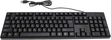 USB Wired Minority Language Keyboard (Russian, English), 104 Keys 1.5m Black  picture