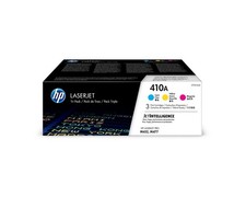 HP 410A CF411A CF412A CF413A Cyan, Yellow, Magenta Toner Cartridge Set of 3 picture
