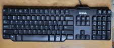 Dell L100 Wired USB Keyboard Black Full Size QWERTY Numeric Keypad U011 REV A02 picture