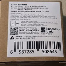 OEM Bambu Lab 0.4mm Hardened Steel Hotend Nozzle FA-060 Brand New In Box picture