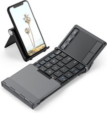iClever BK08 Foldable Keyboard with Touchpad for Phone and Tablet, Gray picture