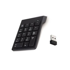 1PC Black Wireless 18-Key Number Keyboard W/2.4GHz USB Receiver Comfy To Use picture