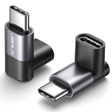 90 Degree USB C to USB C Adapter 2Pack, 100W 40Gbps, Gray picture