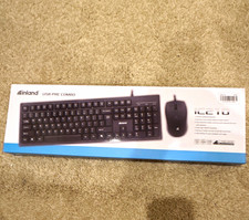 Inland iC210 USB Wired Keyboard & Mouse Combo QWERTY Plug & Play Black picture