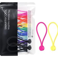 Reusable Silicone Magnetic Cable Ties for Bundling and Organizing, Holding St... picture
