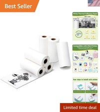 6 Rolls of 57x30mm Biodegradable Thermal Sticker Paper for Mini Printers picture