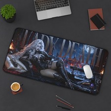 Lady Death Gaming Mouse Pad, Extended XXL Desk Mat, Dark Fantasy Pad picture