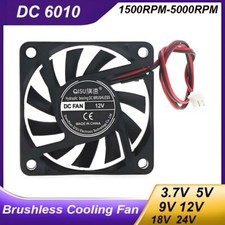 6010 DC Brushless 3.7V-24V Cooling Fan Ultra-Quiet 2-Pin Micro Fan 60x60x10mm picture
