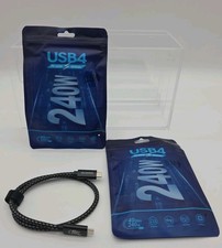 Data Cable USB4 USB-C 8K@60Hz 40Gbps PD240W UHD Video .5M 2 PACK New picture