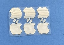 6 pcs x Apple sticker Gold Retro Apple logo for MacBook approx. 15mm X 15mm picture