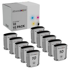 10PK Black C4844A High Yield Ink Cartridge for HP 10XL Business Inkjet 1000 1100 picture