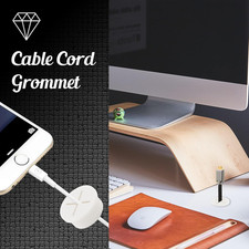 12Pcs 1 Inch Cable Grommet, Flexible Desk Grommet, Cable Cord Hole Plug Wire ... picture