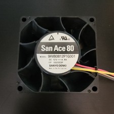 130cfm San Ace 80 Sanyo Denki 12VDC Axial Fan Square 57.6W 9HVB0812P1G001 80mm  picture