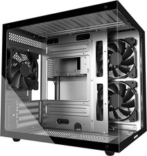Stylish MATX Gaming PC Case with 270° Glass Panel & 3 Pre-Installed Fans picture