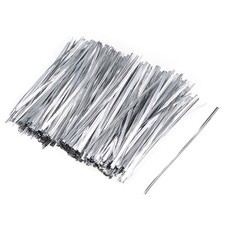 Long Strong Twist Ties 4.7 Inches Quality Plastic Closure Tie Silvery 500pcs picture