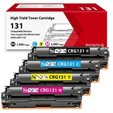 4-Pack CRG131 CRG-131H High Yield Toner other, 131 Black Cyan Yellow Magenta picture