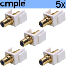 RCA Coupler White Modular RCA Keystone Jack for Wall Plates Surface Boxes Panels picture